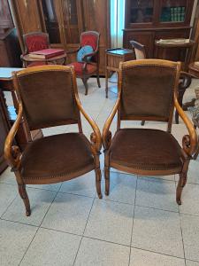 Par de poltronas estilo Carlos X